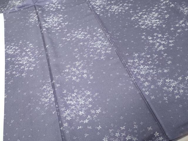 平和屋着物●上質なお召 舞花文 正絹 逸品 DABK0090ud