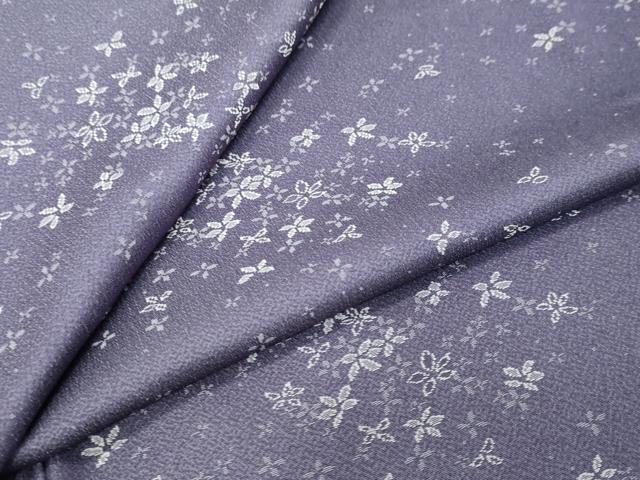 平和屋着物●上質なお召 舞花文 正絹 逸品 DABK0090ud