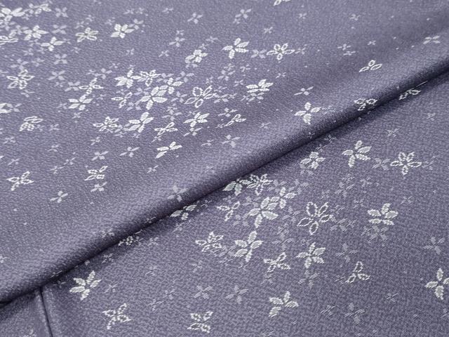 平和屋着物●上質なお召 舞花文 正絹 逸品 DABK0090ud