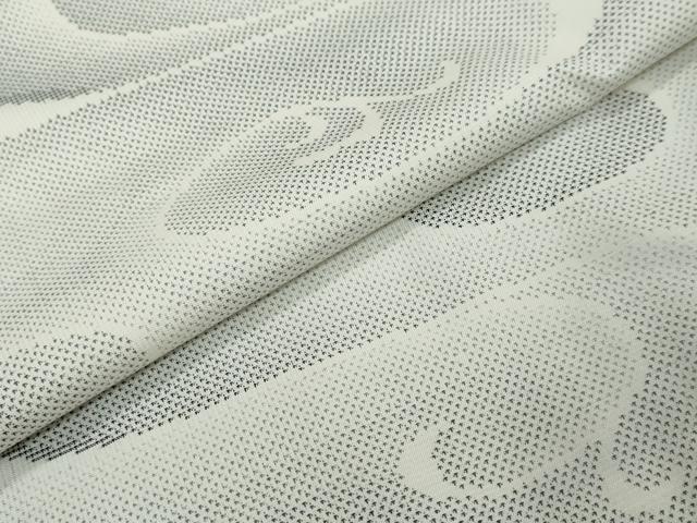 平和屋着物●本場大島紬 白大島 9マルキ 流水文 さが美扱い 正絹 逸品 DABK0120ud