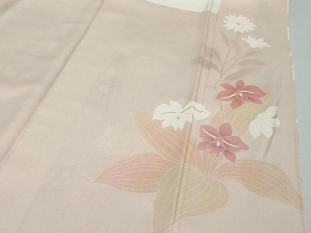 平和屋着物●訪問着 草花文 暈し染め 金彩 正絹 逸品 DABK0122ud