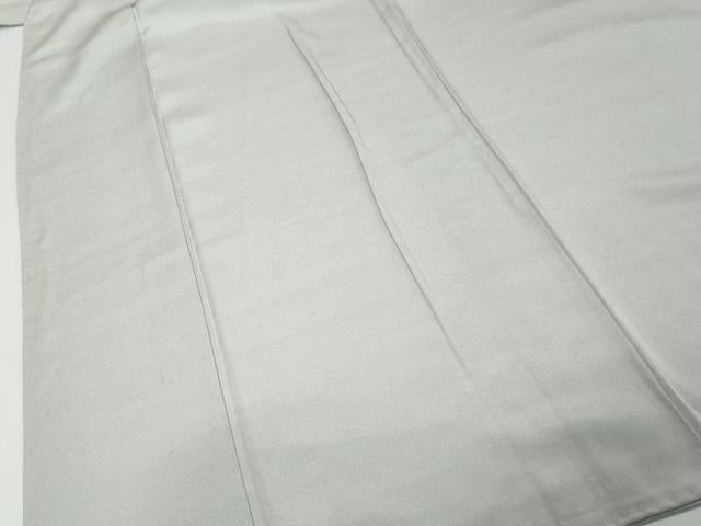 平和屋着物●上質な色無地 灰黃緑色 お召縮緬 正絹 逸品 DABK0124ud