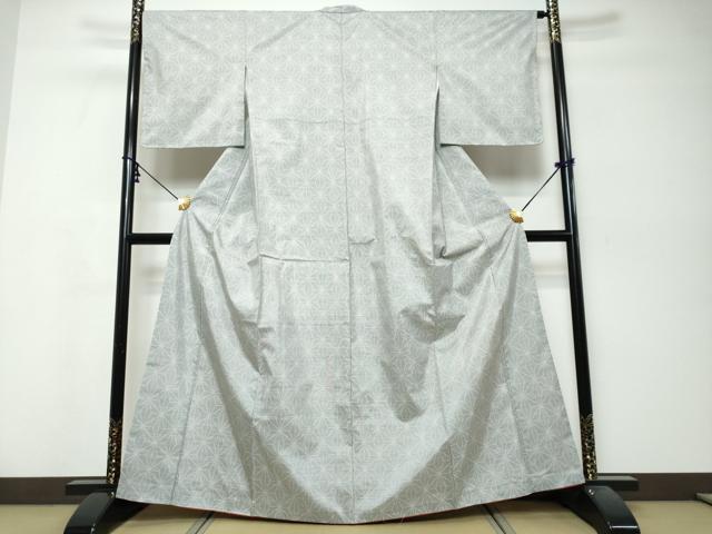 平和屋着物●本場大島紬 麻の葉文様 正絹 逸品 DABK0140ud