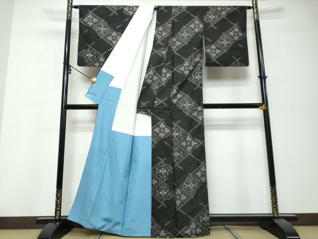 平和屋着物●本場大島紬 9マルキ 花菱文 正絹 逸品 DABK0149ud