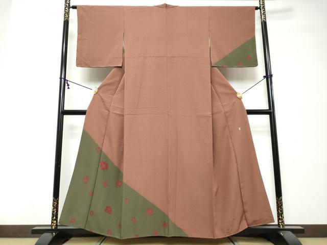 平和屋着物●訪問着 作家物 舞花文 正絹 逸品 DABK0151ud