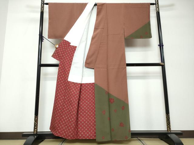 平和屋着物●訪問着 作家物 舞花文 正絹 逸品 DABK0151ud
