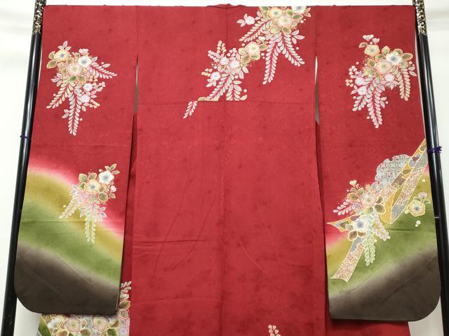 平和屋着物●豪華振袖 辻が花 暈し染め 金彩 やまと誂製 正絹 逸品 DABK0174ud