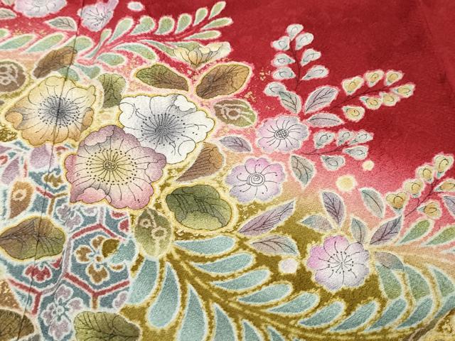 平和屋着物●豪華振袖 辻が花 暈し染め 金彩 やまと誂製 正絹 逸品 DABK0174ud