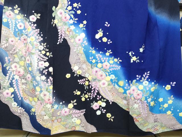 平和屋着物●豪華振袖 辻が花 暈し染め やまと誂製 正絹 逸品 DABK0179ud