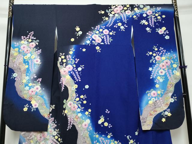 平和屋着物●豪華振袖 辻が花 暈し染め やまと誂製 正絹 逸品 DABK0179ud
