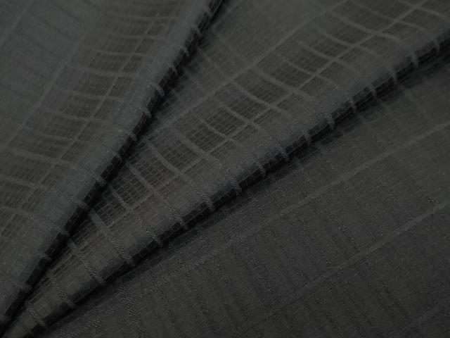 平和屋着物●上質な色無地 黒色 黒地 正絹 逸品 DABK0181ud