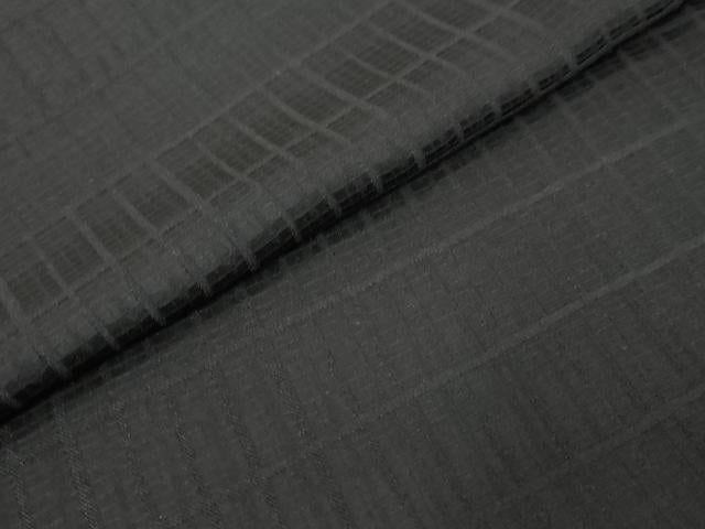 平和屋着物●上質な色無地 黒色 黒地 正絹 逸品 DABK0181ud