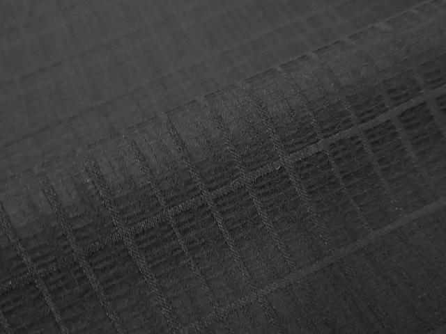 平和屋着物●上質な色無地 黒色 黒地 正絹 逸品 DABK0181ud
