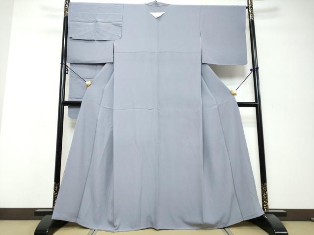平和屋着物●上質な色無地 藤紫色 反端付き 正絹 逸品 未使用 DABK0184ud