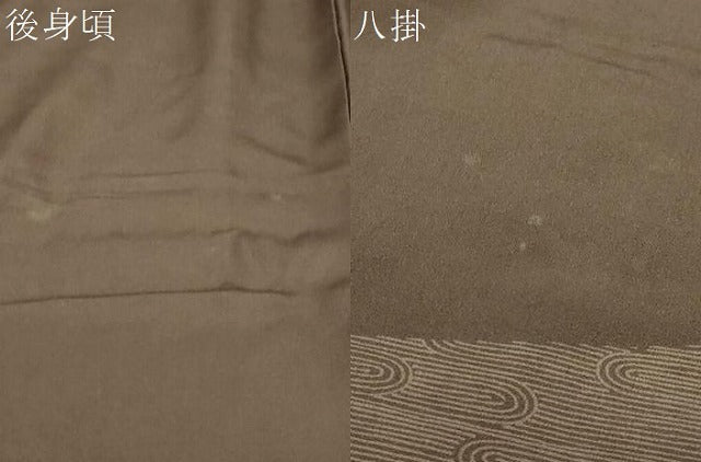 平和屋着物●訪問着 作家物 流水草花文 金銀糸 正絹 逸品 未使用 DABK0198ud