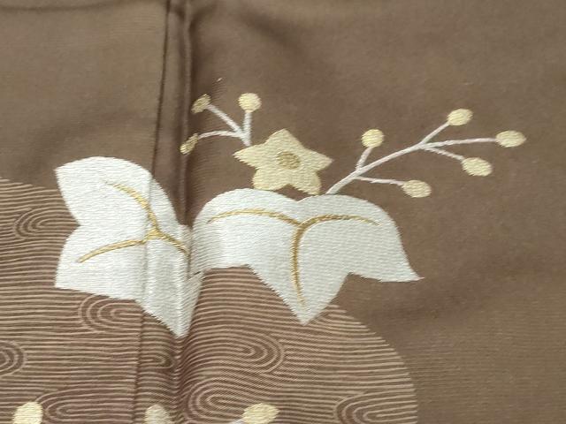 平和屋着物●訪問着 作家物 流水草花文 金銀糸 正絹 逸品 未使用 DABK0198ud