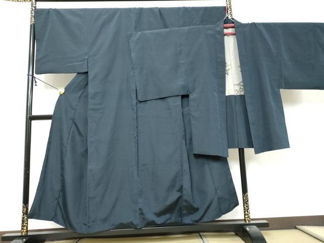 平和屋着物●男性 お召 アンサンブル 縞 正絹 逸品 DABK0213ud