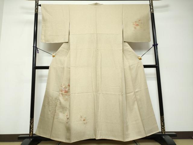 平和屋着物●訪問着 刺繍 花車文 暈し染め 金彩 正絹 逸品 DABK0224ud