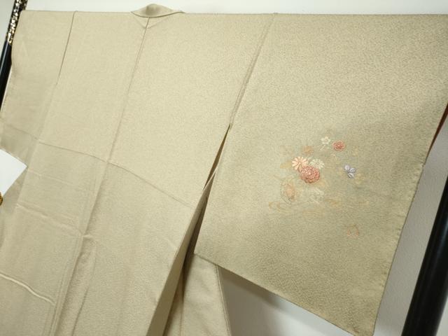 平和屋着物●訪問着 刺繍 花車文 暈し染め 金彩 正絹 逸品 DABK0224ud
