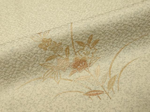 平和屋着物●訪問着 刺繍 花車文 暈し染め 金彩 正絹 逸品 DABK0224ud