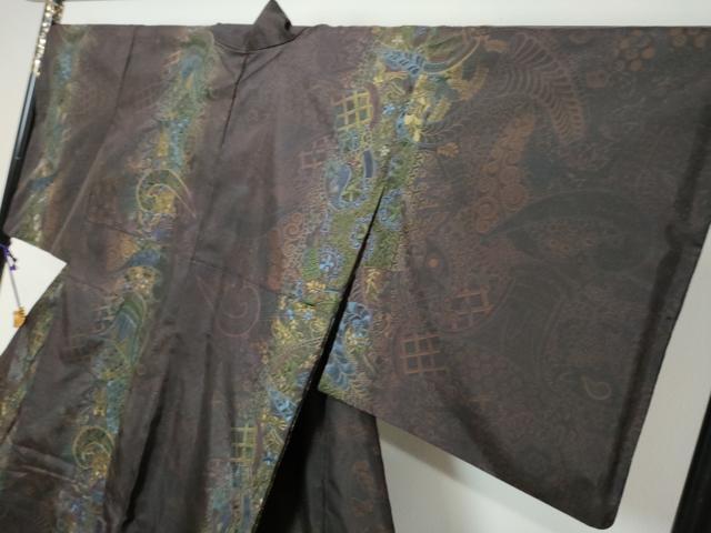 平和屋着物●中国三大刺繍 スワトウ刺繍 汕頭刺繍 本場大島紬 訪問着 更紗花文 まるやま扱い 正絹 逸品 DABK0225ud