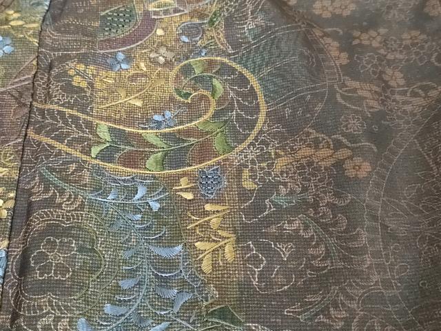平和屋着物●中国三大刺繍 スワトウ刺繍 汕頭刺繍 本場大島紬 訪問着 更紗花文 まるやま扱い 正絹 逸品 DABK0225ud