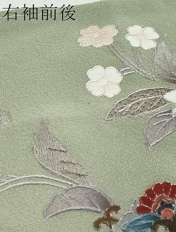 平和屋着物●中国三大刺繍 蘇州刺繍 総刺繍 訪問着 正倉院花唐草文 暈し染め 正絹 逸品 未使用 DABK0226ud