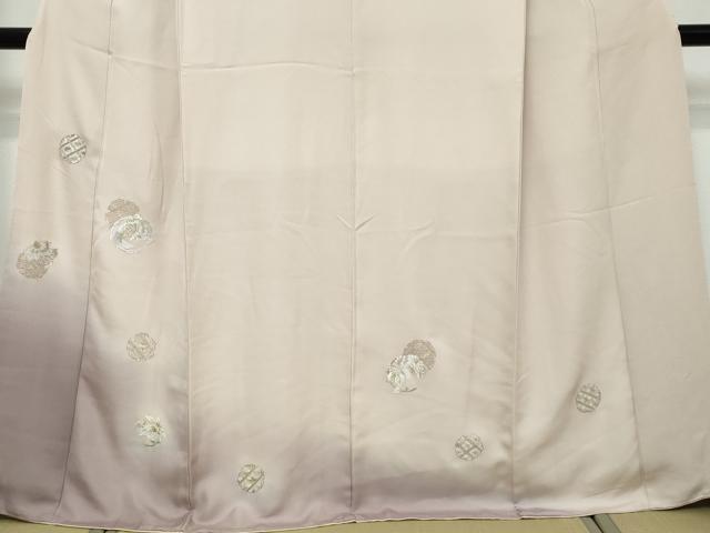 平和屋着物●中国三大刺繍 スワトウ刺繍 汕頭刺繍 総刺繍 訪問着 雪輪草花文 暈し染め 金銀糸 さが美扱い 正絹 逸品 DABK0227ud