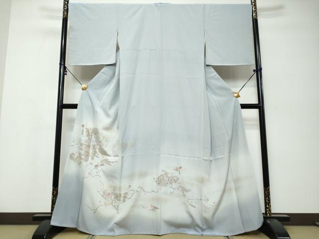 平和屋着物●中国三大刺繍 蘇州刺繍 総刺繍 色留袖 作家物 飛鳥南天文 暈し染め 金糸 正絹 逸品 未使用 DABK0231ud