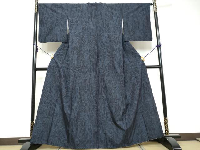 平和屋着物●結城紬 100亀甲 抽象文様 正絹 逸品 DABK0234ud