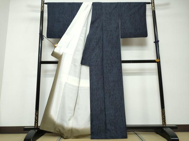 平和屋着物●結城紬 100亀甲 抽象文様 正絹 逸品 DABK0234ud