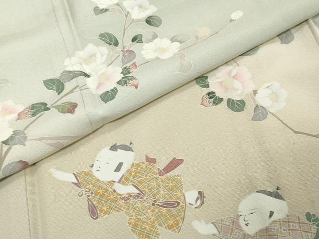 平和屋着物●訪問着 友禅 作家物 童子遊び 暈し染め 正絹 逸品 DABK0265ud