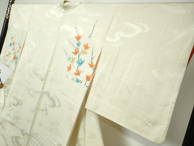 平和屋着物●訪問着 枝花文 正絹 逸品 DABK0267ud