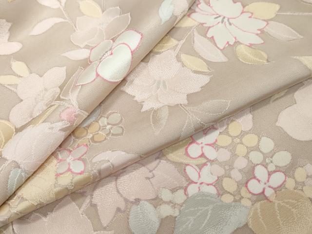 平和屋着物●上質な小紋 地紋起こし 草花文 正絹 逸品 DABK0268ud