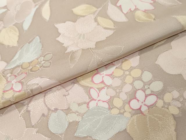 平和屋着物●上質な小紋 地紋起こし 草花文 正絹 逸品 DABK0268ud