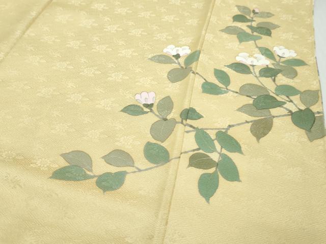 平和屋着物●訪問着 作家物 草花文 暈し染め 金彩 正絹 逸品 DABK0272ud