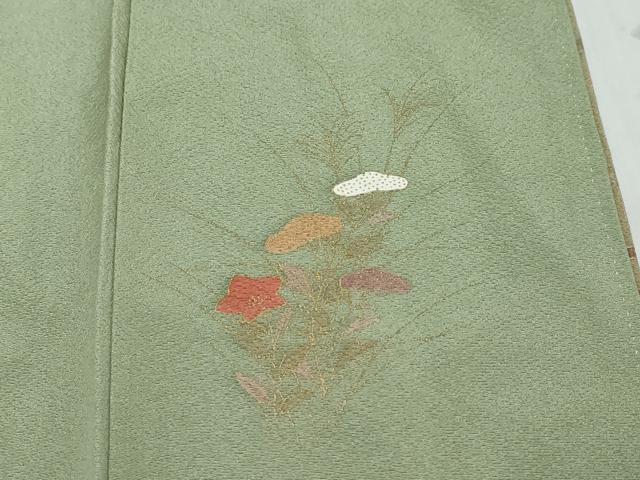 平和屋着物●訪問着 花蝶文 暈し染め 金彩 正絹 逸品 DABK0274ud