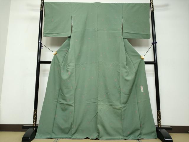 平和屋着物●世界的人形師 辻村寿三郎 ジュサブロー 小紋 水玉 正絹 逸品 未使用 DABK0287ud