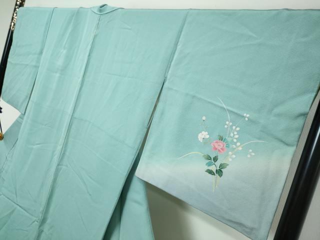 平和屋着物●訪問着 友禅 飾花文 暈し染め 正絹 逸品 DABK0326ud