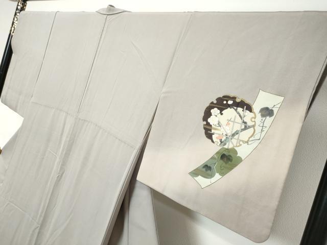 平和屋着物●訪問着 雪輪草花文 暈し染め 金彩 正絹 逸品 DABK0327ud