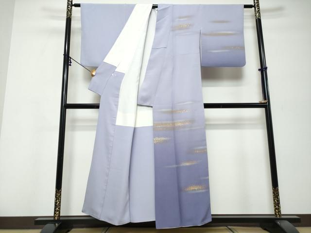 平和屋着物●人間国宝 福田喜重 刺繍 訪問着 霞文 暈し染め 金彩 正絹 逸品 DABK0331ud