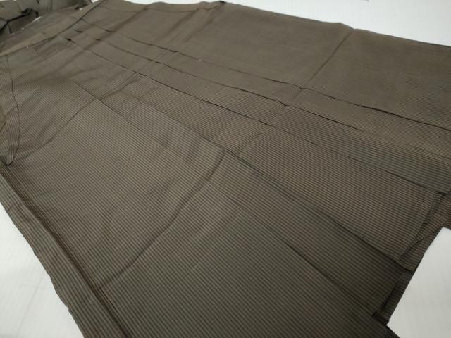 平和屋着物●男性 馬乗り袴 縞 正絹 逸品 DABK0344ud