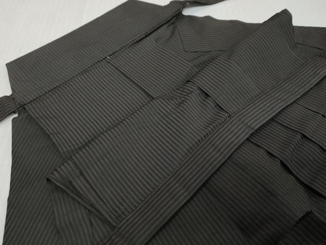 平和屋着物●男性 馬乗り袴 縞 正絹 逸品 DABK0345ud