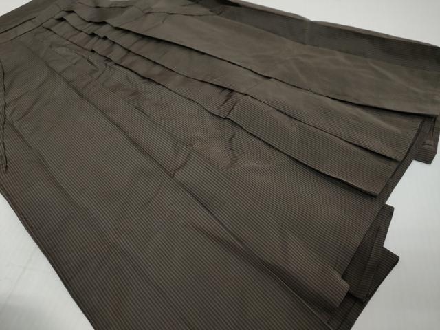 平和屋着物●男性 馬乗り袴 縞 正絹 逸品 DABK0346ud