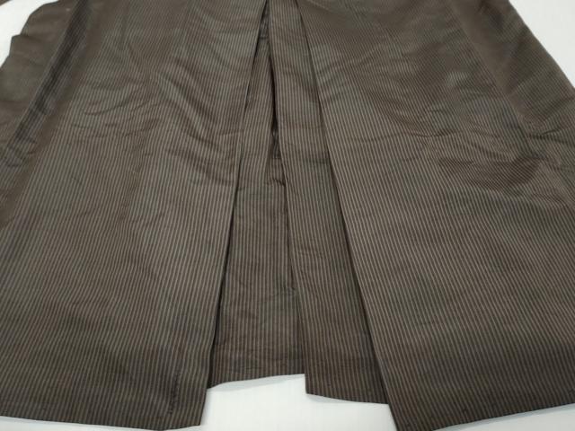 平和屋着物●男性 馬乗り袴 縞 正絹 逸品 DABK0346ud