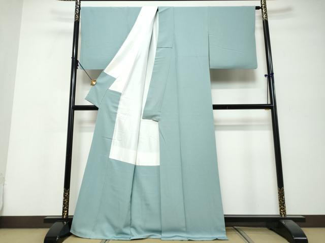 平和屋着物●上質な色無地 浅縹色 正絹 逸品 DABK0358ud