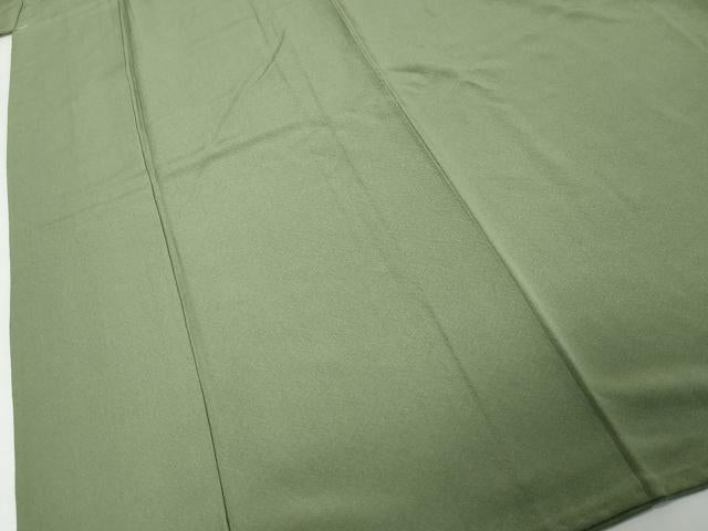 平和屋着物●上質な色無地 柳染色 正絹 逸品 DABK0359ud