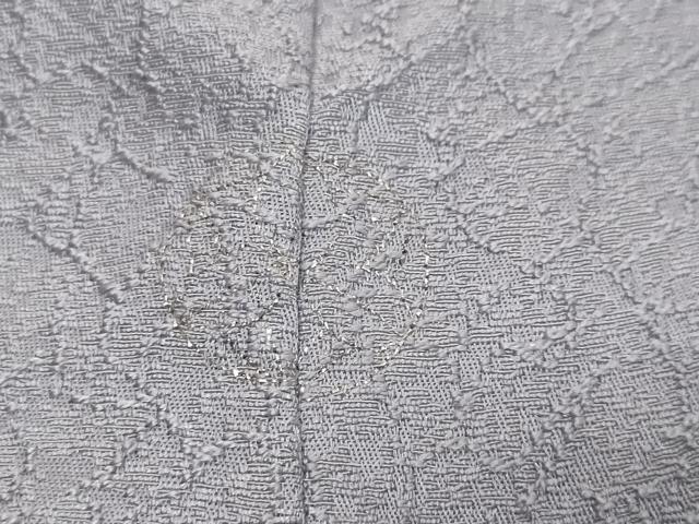 平和屋着物●上質な色無地 干割れ地紋 薄鼠色 正絹 逸品 DABK0368ud