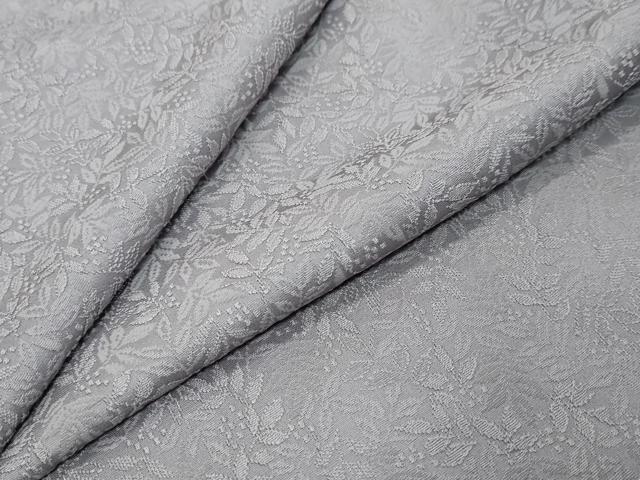 平和屋着物●上質な色無地 南天地紋 薄鼠色 正絹 逸品 未使用 DABK0370ud