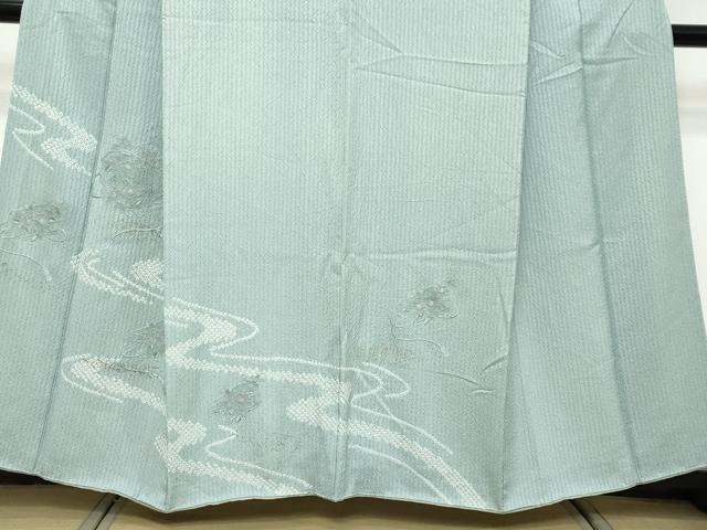 平和屋着物●中国三大刺繍 スワトウ刺繍 汕頭刺繍 総刺繍 訪問着 絞り 文箱花文 金彩 正絹 逸品 DABK0381ud